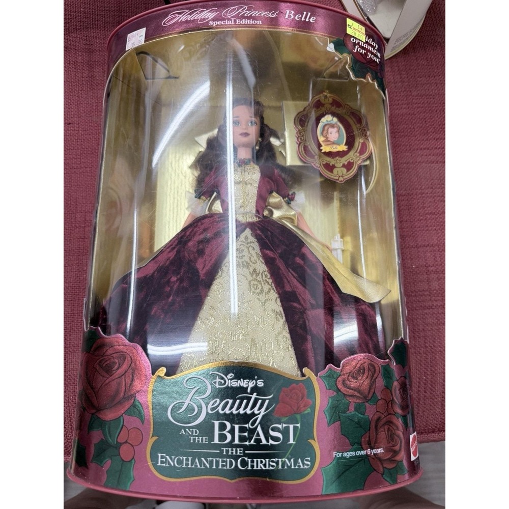 Vintage‎ Holiday Princess Belle Disney's Beauty and the Beast Mattel Doll 1997